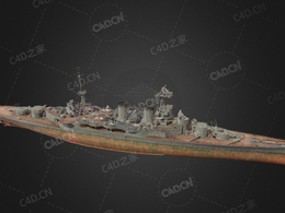 英国皇家海军胡德号战列巡洋舰海军上将级战斗巡洋舰C4D模型下载Hood 3d model