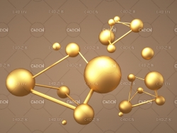 C4D OCTANE金属dna分子结构