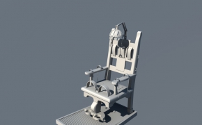 铐犯人的刑法椅C4D模型 electric chair
