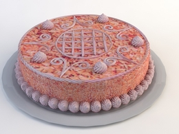 生日蛋糕C4D模型 cake 3d model