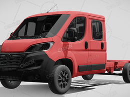 沃克斯豪尔movano板车卡车货车运输车辆汽车2022款C4D汽车模型下载