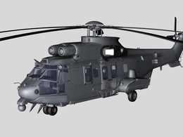 欧洲直升机 军用直升机C4D模型 Eurocopter