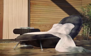 休闲躺椅C4D模型 Lounge bed
