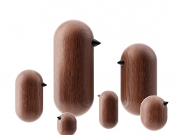 小鸟木质摆件装饰品3D模型素材下载Little Bird Wood Figures by Normann Copenhagen