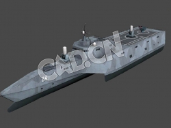 C4D海军舰艇军舰舰船-美国独立级航空母舰模型 USS Independence (LCS-2) 3d Model