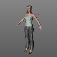 金发女人C4D模型（带绑定） Woman04 c02