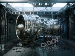 大型飞机发动机模型波音737发动机航空发动机