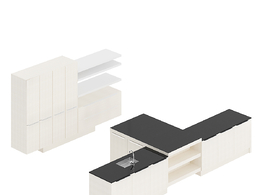 整体厨房厨柜c4d模型Kitchen cabinet - 059