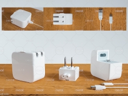 苹果平板电脑iPad 2019充电器C4D模型