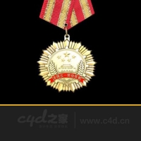 五一劳动奖章3D模型 勋章3D模型 奖章高精三维模型（含C4D/max/obj/3ds格式）