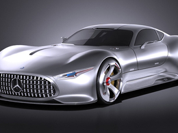 奔驰AMG科技感概念车C4D模型 Mercedes Vision Gran Turismo Concept 3D Model