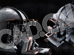 C4D圆球形金属基地蒸汽朋克建筑模型 KB3D_HEM_BldgMD_G_grp