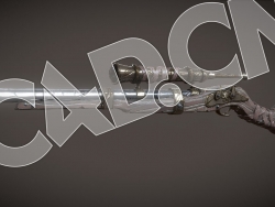 C4D低面狙击步枪武器游戏模型 Stylized Rifle