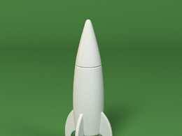 低面卡通导弹图标模型missle