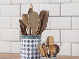 C4D餐具筒木铲勺子森头餐具模型