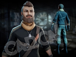 C4D长胡子卡通男性军人模型 Armature