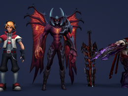 4个英雄联盟C4D游戏角色模型 league of legends