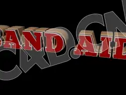 C4D多层立体字电影片头文字标题文字模型 Bandaid 3d model