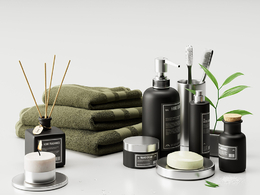 C4D Corona浴室洗簌用品模型 Bathroom supplies