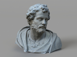 罗浮宫博物馆头像雕塑C4D模型 annibal louvre museum