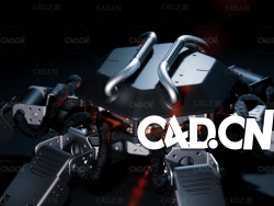 科幻机甲机械机器人C4D模型 crabot