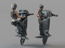 C4D科幻飞行器模型 Mosquito Flyer