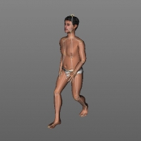 C4D裸体男人绑定模型（步行动作） man01 nude V8.5 mot 07