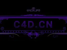 C4D欧式花边生长动画工程 花框生长动画 DecorationFrame four
