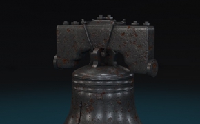 大铁钟C4D模型 Iron bell 3d model
