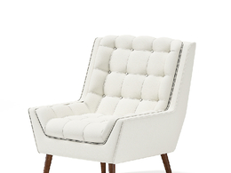 白色欧式单人沙发椅C4D模型