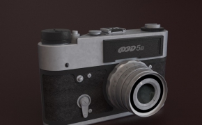 Camera FED 5B 传统胶卷照相机C4D模型