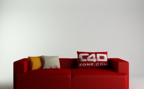 现代时尚沙发C4D模型 Divano