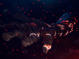 C4D Redshift火山烈焰材质 coal shader