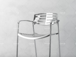 镂空金属铝椅户外铝椅休闲铝椅C4D模型 chair 3d model