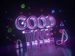 C4D+Octane彩光线条goodtime场景