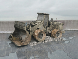 战后损毁模型：破损的推土机