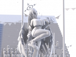 动漫风格天使少女Hasumi精致高模，二次元可爱女生3D模型免费下载