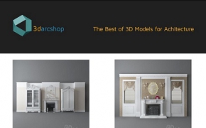 电视柜家具室内3D模型 TV & Media Furniture 65 – 114 【3darcshop出品】