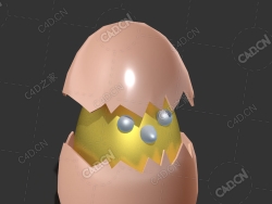 蛋壳里的小鸡卡通角色Chicken-in-Egg