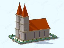 低面多边形教堂 Church