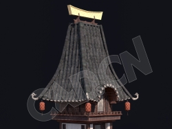 C4D香格里拉中式建筑模型 Kitbash3d-Shangri-La_BldgSM_C_grp