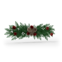 圣诞节装饰品模型：松枝、松果花带C4D模型 Christmas decorations 3D model