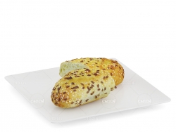 盘子里掰开的面包C4D模型