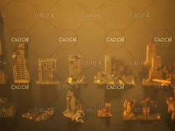 地震后倒塌的房屋 破损的建筑 废弃城市建筑 Mini Kit Post-Apocalypse