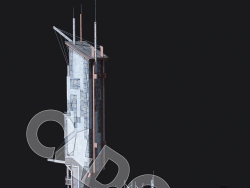 C4D科幻金属建筑蒸汽朋克模型 KB3D_HEM_BldgLG_E_grp