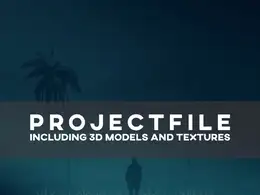 C4D金光灿灿的科幻蓝色景观创意工程 BLUE MONDAY
