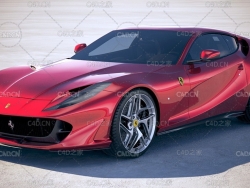 法拉利812 Superfast 跑车模型 Humster3D - Ferrari 812 Superfast - 3DModel