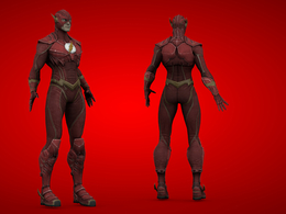 闪电侠C4D绑定模型 Flash c4d model