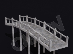 C4D石桥香格里拉中式建筑模型 Kitbash3d-Shangri-La_Bridge_A_grp