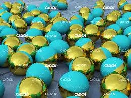 半边反射球体C4D工程 Half Sphere